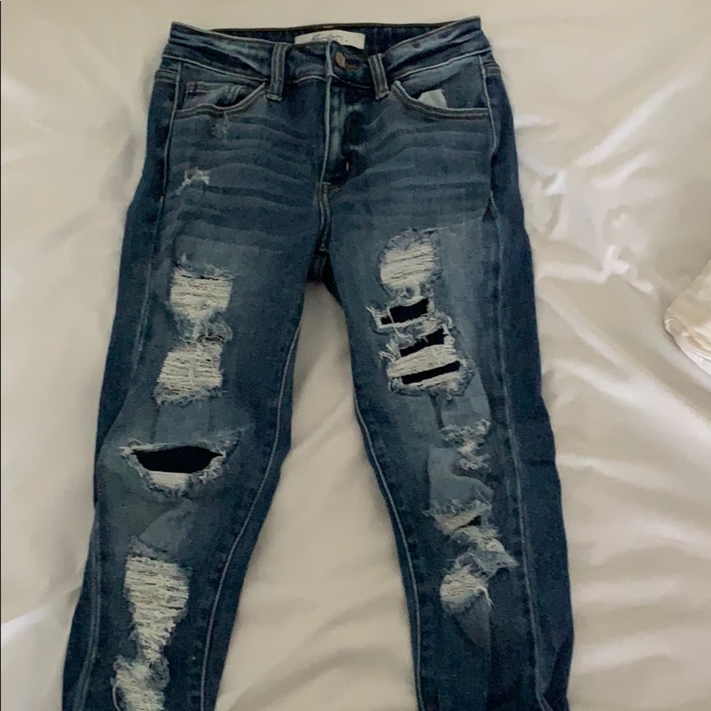 Buckle Skinny Jeans